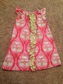 Custom Boutique Dress Size 4 by Cuckoo's Nest Pink Green