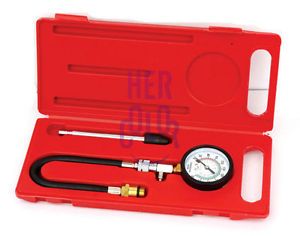 Engine Cylinder Compression Gauge Kit Tester Motorcycle Auto Car Repair Tool