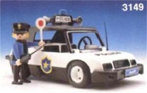 Playmobil 3149 Police Car Officer Accessories Vintage Complete Set