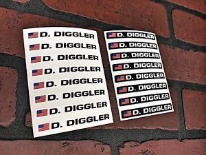Custom Bicycle Frame Name and Country Flag Decals 8PC Set