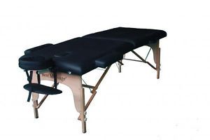 New Bestmassage Black 77"L 3" Pad Portable Massage Table Facial Bed Spa Chair