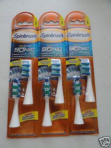6 Total Spinbrush Pro Clean Sonic Replacement Brush Heads Soft Spin Brush