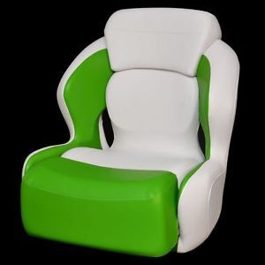 Sea Doo White Lime Green Boat Bolster Bucket Drivers Seating Seat Chair