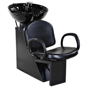 New Sturdy Black Salon Shampoo Chair Bowl Unit Su 20