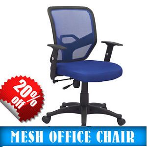 New Modern Design Blue Fabric Mesh Back Office Chair Computer Desk Seat