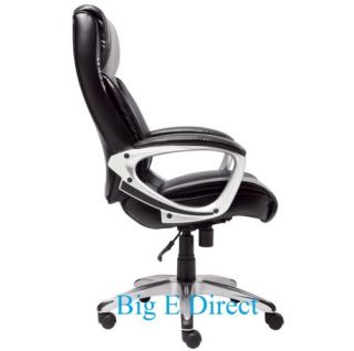 Office Bonded Leather Manager Executive High Back Computer Chair Heavy Duty Base