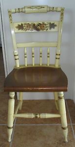 Antique Yellow Signed Hitchcock Chair