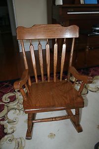 Solid Oak Childs Rocker Rocking Chair Hand Crafted by Amish in Pennsylvania