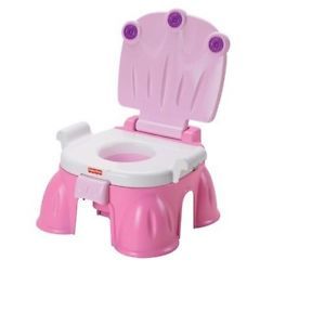 Fisher Price Pink Princess Royal New Step Stool Stepstool Potty Training Chair