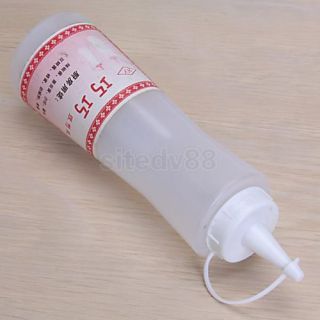 Plastic Kitchen Oil Sauce Ketchup Squeeze Bottle Condiment Dispenser 300ml