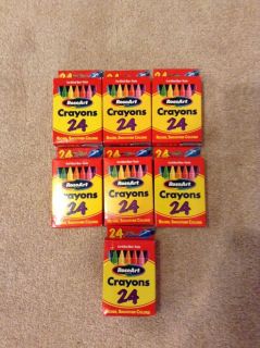 Rose Art Crayons 24 Count 7 Boxes New