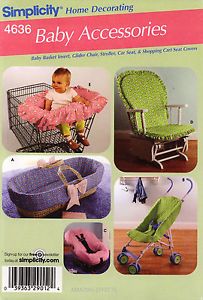 Simplicity Sewing Pattern 4636 Baby Shopping Cart Car Seat Chair Stroller Cover