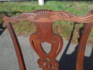 Antique Hand Carved Chippendale Chair Possibly Philadelphia Central Virginia
