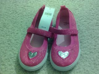 Baby Gap Girls Toddler Pink Glitter Heart Shoes Sneakers Size 9 NWT Authentic