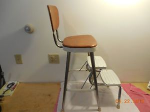 Vtg Mid Century Ames Maid Fold Out Step Stool Chair Cosco Type Kitchen Retro