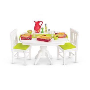 American Girl Dining Room Set Delicious Dinner New Sold Out Table Chairs