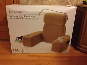 Brookstone N A P Massaging Bed Rest Napsoft Chair Pillow
