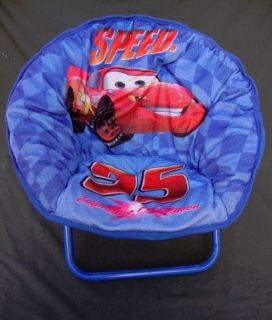 Disney Pixar Cars Lightning McQueen Folding Chair Kids Child Papasan Speed 95