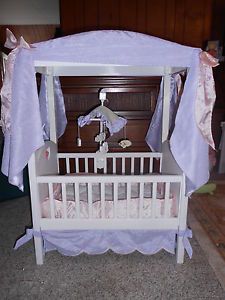 American Girl Bitty Baby Doll Lot Furniture Crib Changing Table High Chair Pool