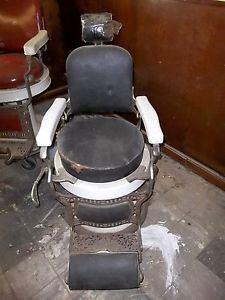 Antique Koken Barber Chair Vintage Barber Shop Seating Hair Cutting