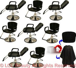 8 Reclining All Purpose Hydraulic Styling Barber Chair Shampoo Salon Equipment