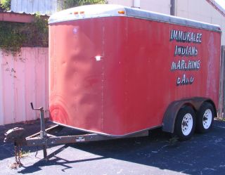 Enclosed Double Axel Trailer 12' x 6' x 7' Box on Wheels Covered Dual Haul Cargo