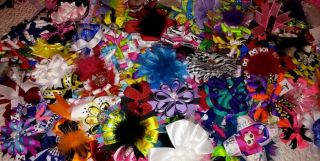 Lot of 20 Girls Boutique Hair Bows Randomly Picked