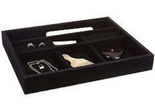 New Black Velvet Jewelry Drawer Closet Tray Insert Organizer 15 Inch