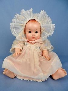 Vintage 11 inch Effanbee DY Dee Doll Drink Wet Applied Ears Clothes 1940s 50s