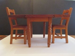 Pleasant Co American Girl Molly Wooden Drop Leaf Table and Chairs Retired