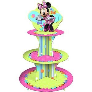 Disney Minnie Mouse Bow tique Cupcake Stand Birthday Party Supplies Baby Shower