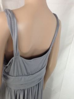 Ann Taylor Loft Gray Sleeveless Dress Sz Large Polyester Rayon Spandex