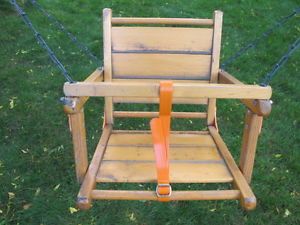 Vintage Hedstrom Gym Dandy Chair Wood Baby Child's Outdoor Swing