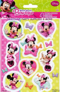 Disney Minnie Mouse Bows Bow tique Stickers Party Favors Crafts