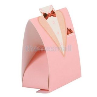 1 Pair Tuxedo Dress Gown Bridal Wedding Party Gift Favor Boxes Candy Supply Hot
