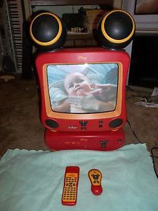 Children's Walt Disney Mickey Mouse TV Television w DVD Player Combo Works