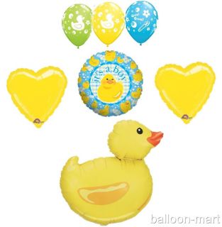 Yellow Blue Balloons Boy Baby Shower Supplies Decorations Duck Duckie Set Lot XL