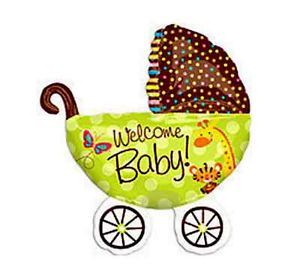 Fisher Price Baby Shower Stroller Balloon Jungle Party Supplies Safari New