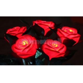 Valentine Gift Artificial LED Rose Flower Lamp Night Light Wedding Party Decor