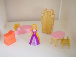 Disney Tangled Rapunzel Light Up Tower Wardrobe Bed Table Chair Polly Pocket