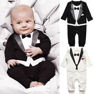 Kid Baby Boy Cotton Gentleman Romper Jumpsuit Bodysuit Clothes Outfit 2 C Noudvb