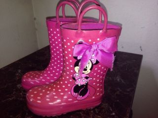 Toddler Girls Minnie Mouse Rain Boots Size 7 Disney
