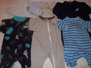 Baby Boy Newborn Cotton Spring Summer Sleeper Pajama Clothes Lot 1 Preemie Also