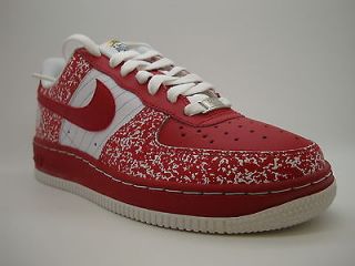 314192 662 Boys Youth Nike Air Force 1 Varsity Red White Uptown Classic Notebk