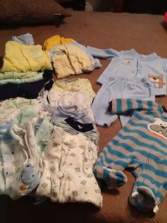Huge Lot of Baby Boy Clothes Newborn and 0 3 Month Very Cute