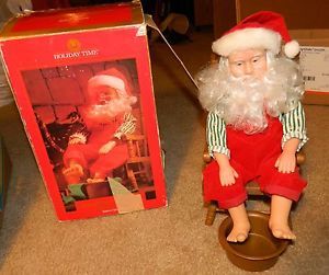 Holiday Time Talking Animated Santa Claus Santa Soaking His Feet