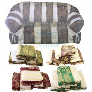 3 Pcs Slipcovers Set Sofa Loveseat Chair Slip Cover Couch New