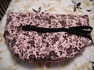 Little Luxe Shopping Cart and High Chair Cover Pink Brown Floral Reversible