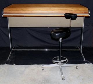 Large Authentic George Nelson Herman Miller Action Office Desk Perch Chair