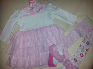 Mud Pie Dress and GUC Leggings 12 18 GUC Fall Winter Baby Girl Clothes